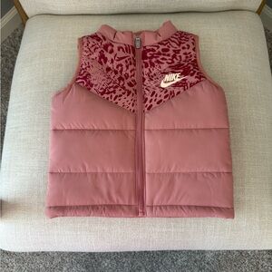Nike Toddler Girls Animal Print Puffer Vest NWOT